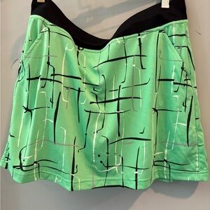 PGA Tour Green and Black Skort Size Medium